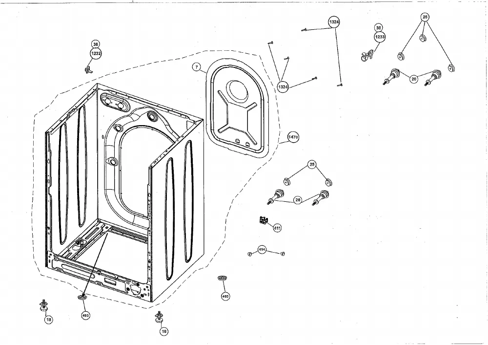 Vue éclatée BEKO WMD67105 7146681300