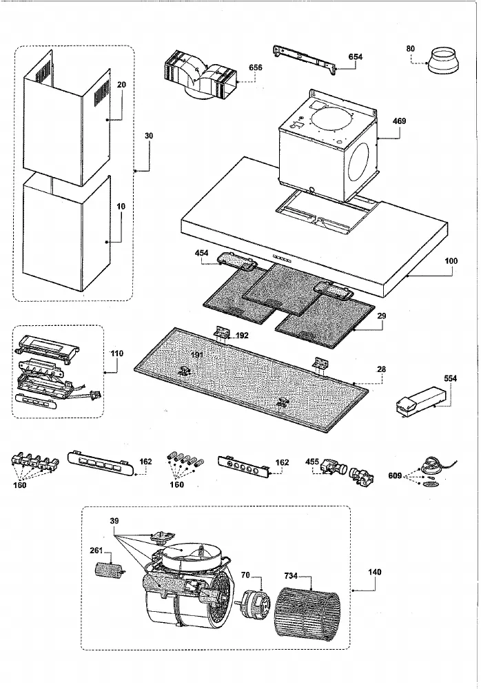 Vue éclatée HOTPOINT-ARISTON HBT9IX 64902