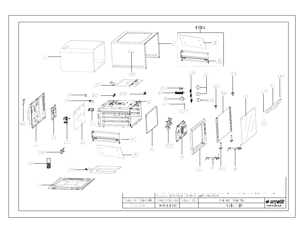 Vue éclatée BEKO BMF50CS 7730420291