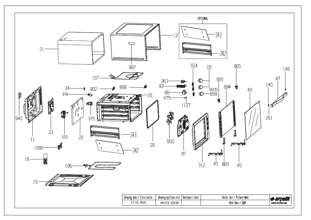 Vue éclatée BEKO BC50W 7730420271