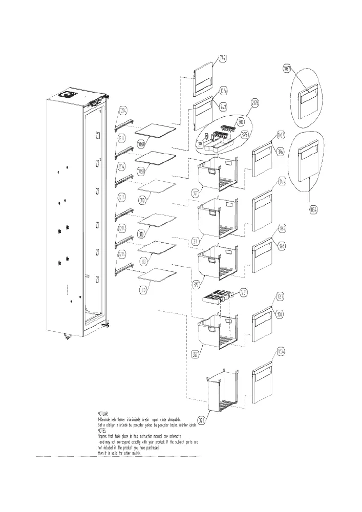 Vue éclatée BEKO FNE265 7284746919