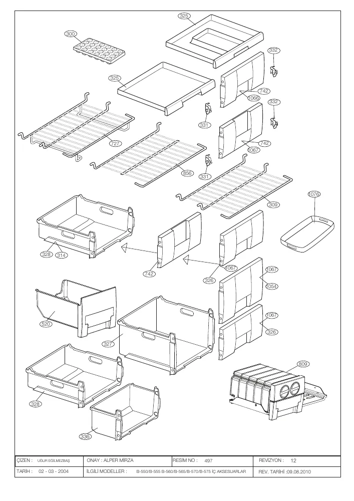 Vue éclatée BEKO FSE27320 7204248716