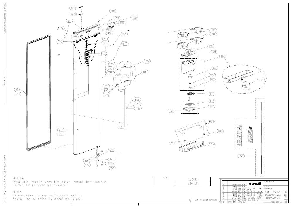 Vue éclatée BEKO FNSE175 7284748712