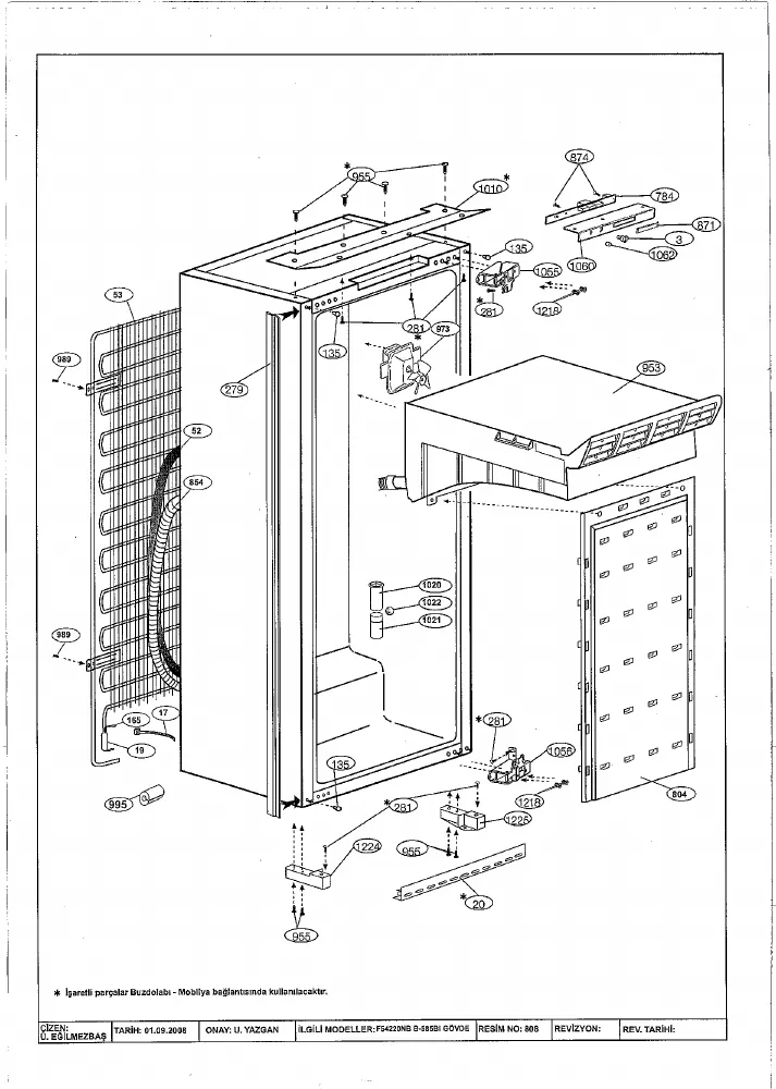 Vue éclatée BEKO FBI5850 7231248719