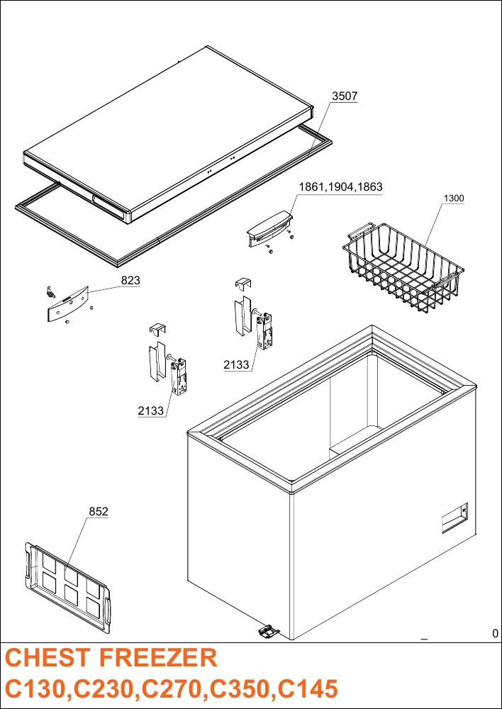 Vue éclatée BEKO HSA24540N 7509720037