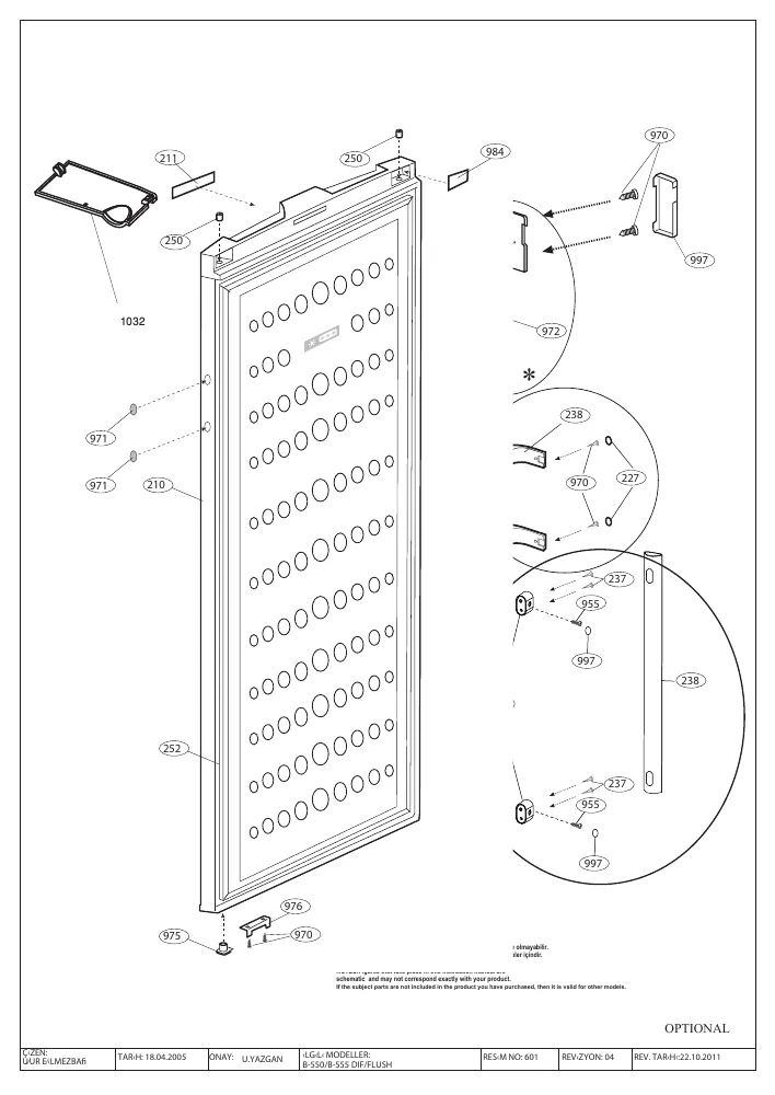 Vue éclatée BEKO FNE19400 7203148714
