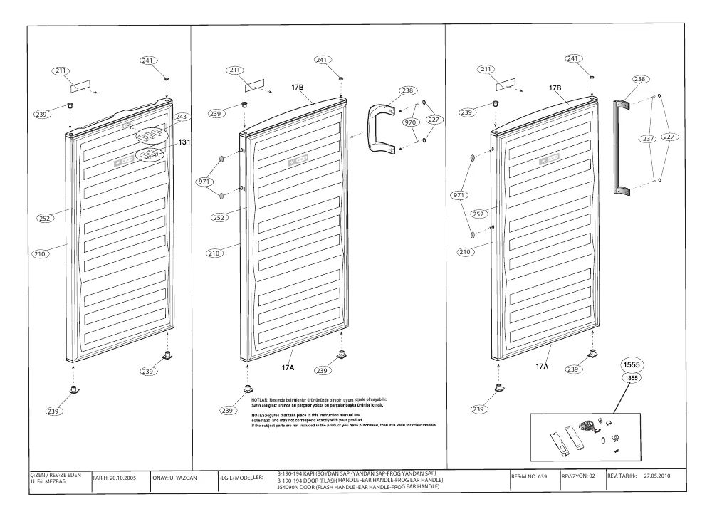Vue éclatée BEKO FSE1073N 7225342711