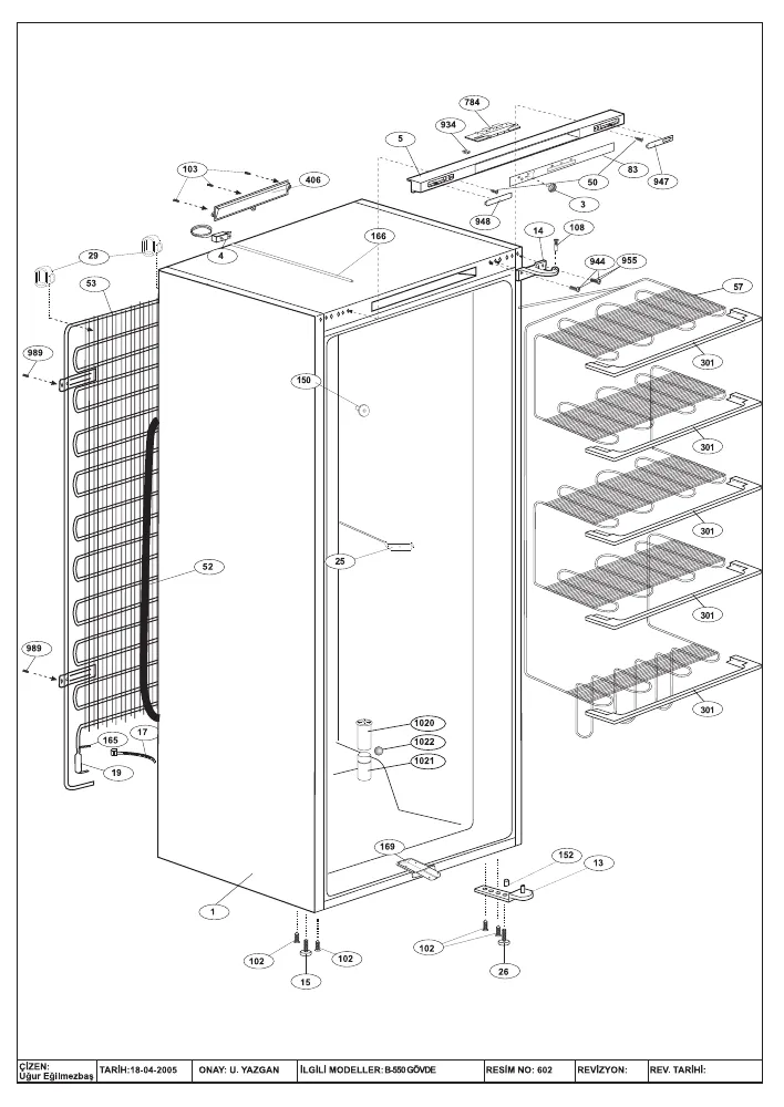 Vue éclatée BEKO FSE21300 7201948714