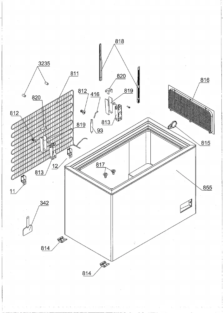 Vue éclatée BEKO HSA24520 7509720001