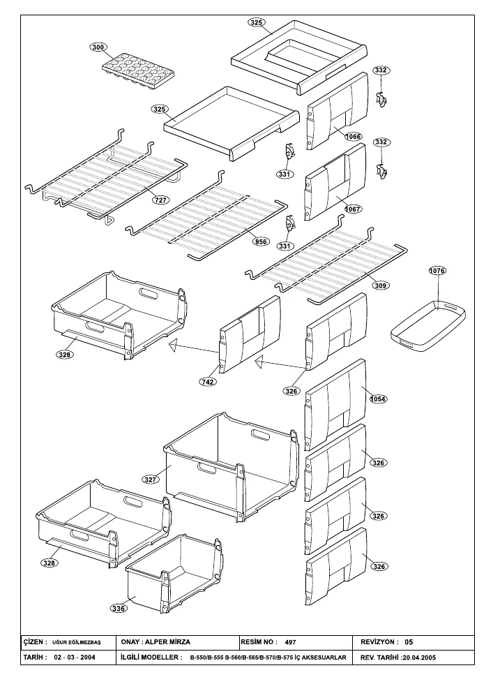 Vue éclatée BEKO FSE24300 7203848716