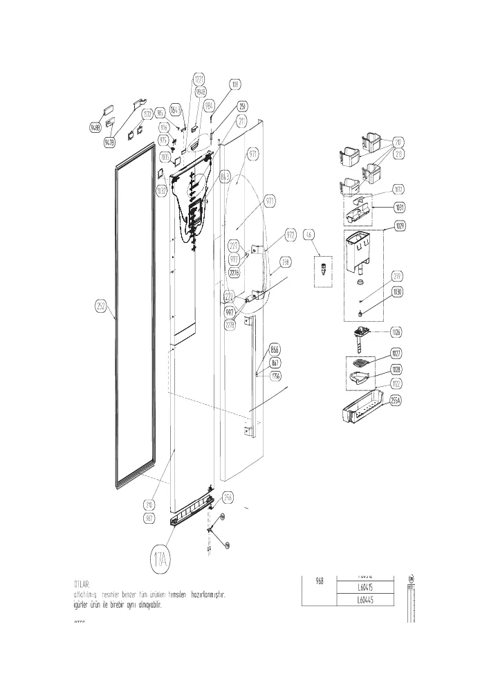 Vue éclatée BEKO FNS174 7284748718