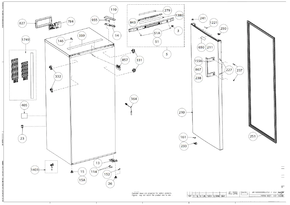 Vue éclatée BEKO RFNM200E40WN 457295040512
