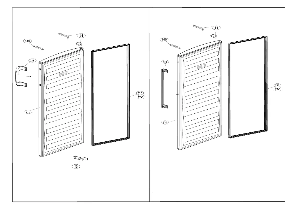Vue éclatée BEKO FSE1174N 7224940510