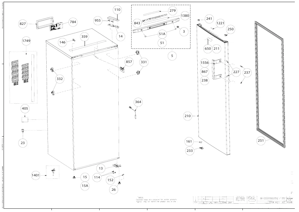 Vue éclatée BEKO RFSE200T20W 7294946311