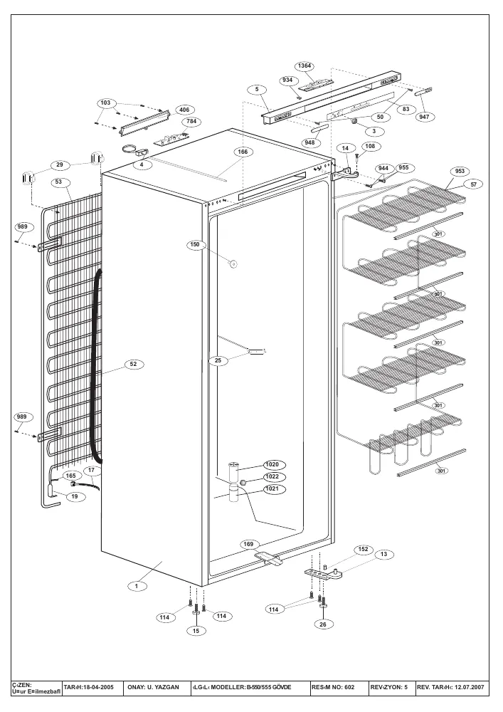 Vue éclatée BEKO FSE21906 7227148713
