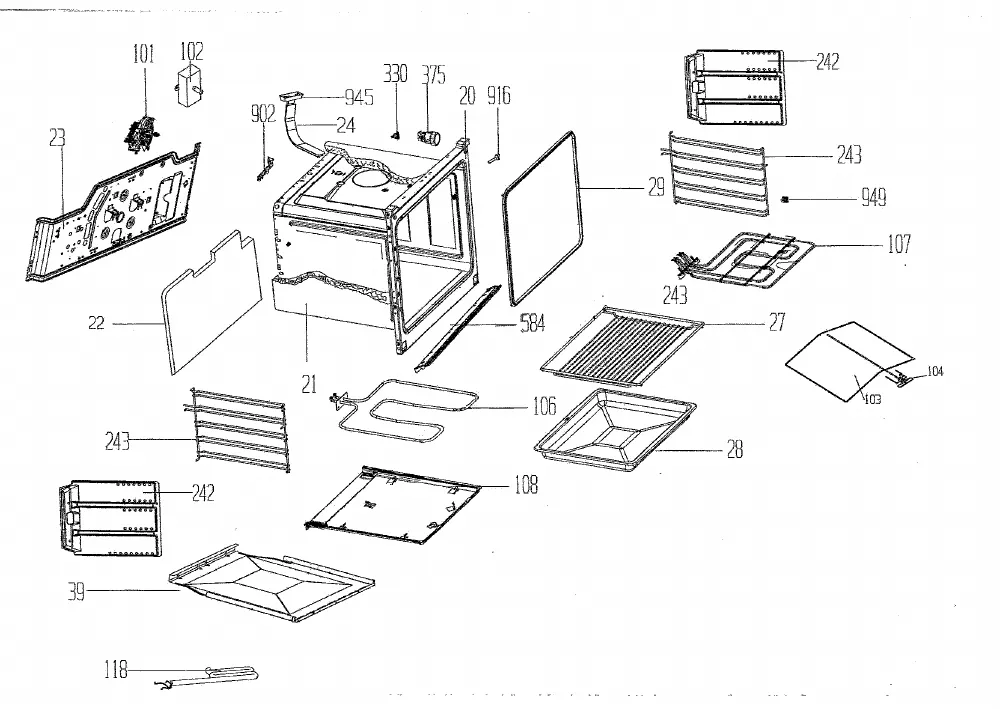 Vue éclatée BEKO CSE67100GW 7785987602
