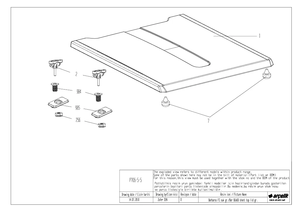 Vue éclatée BEKO CSS62010DW 7786188601