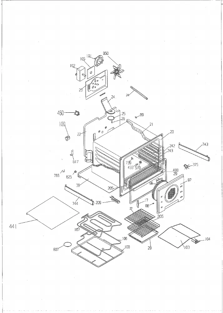 Vue éclatée BEKO CE58107S 7755887644