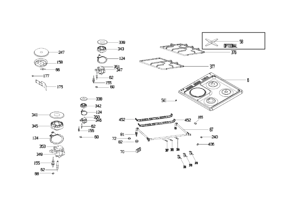 Vue éclatée BEKO CSS53000DW 7786987602