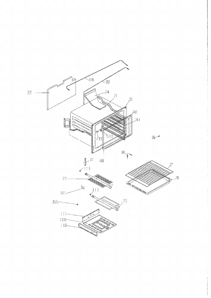 Vue éclatée BEKO CG51003D 7711787614