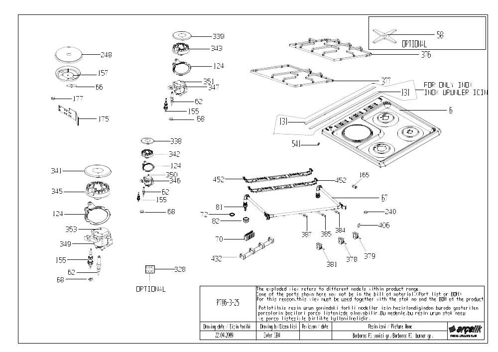Vue éclatée BEKO FSE63310DBP 7738987665