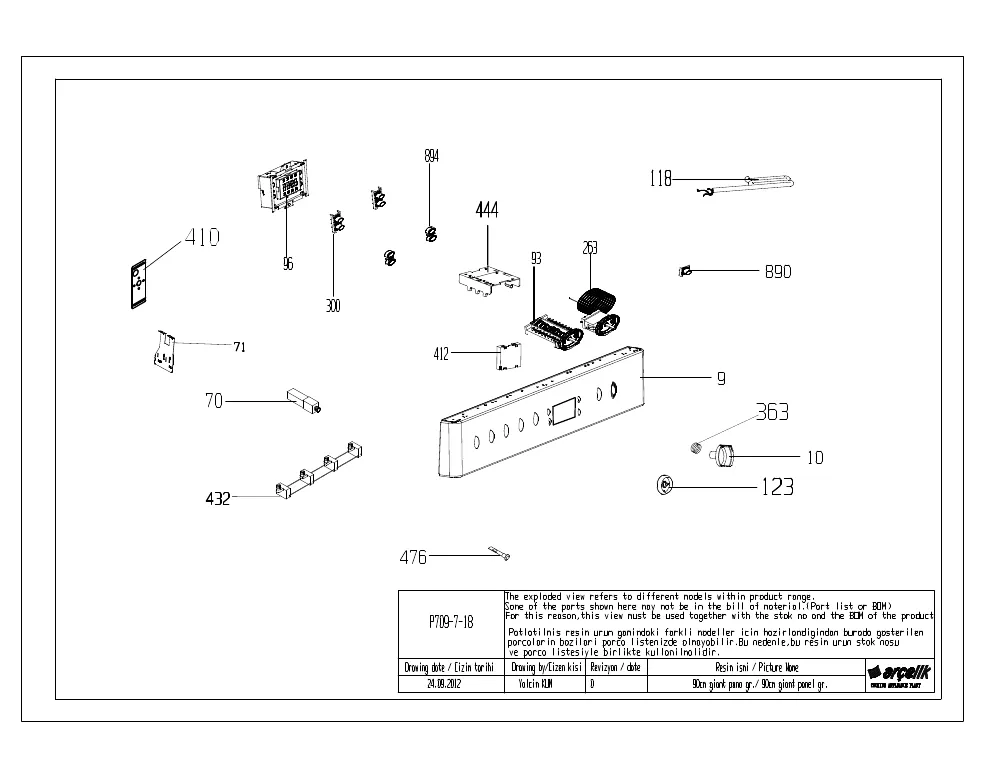 Vue éclatée BEKO GM15310DB 7757587612