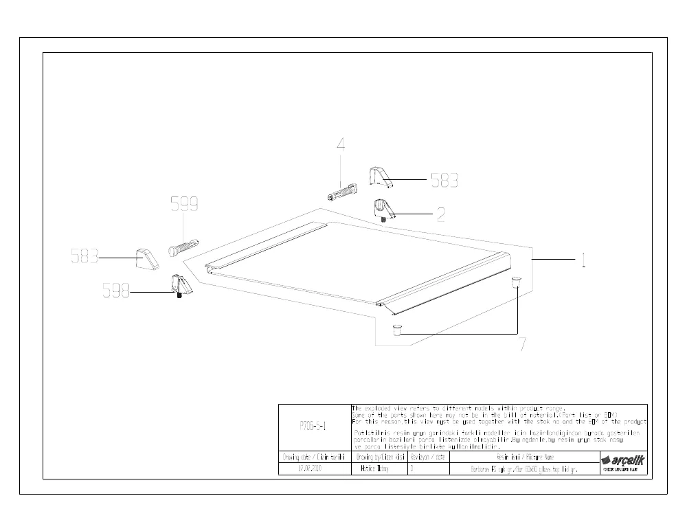 Vue éclatée BEKO FSE62110DWC 7786187624