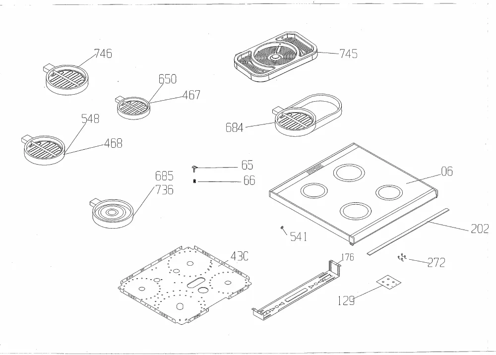 Vue éclatée BEKO CE68107 7752087615