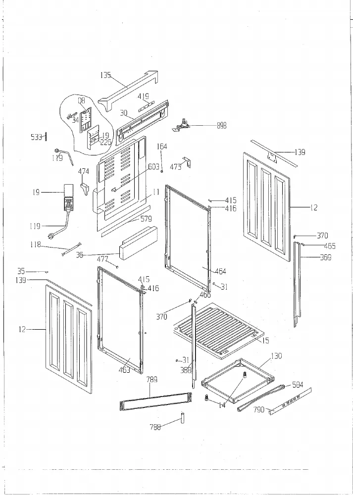Vue éclatée BEKO CS62113 7701387612