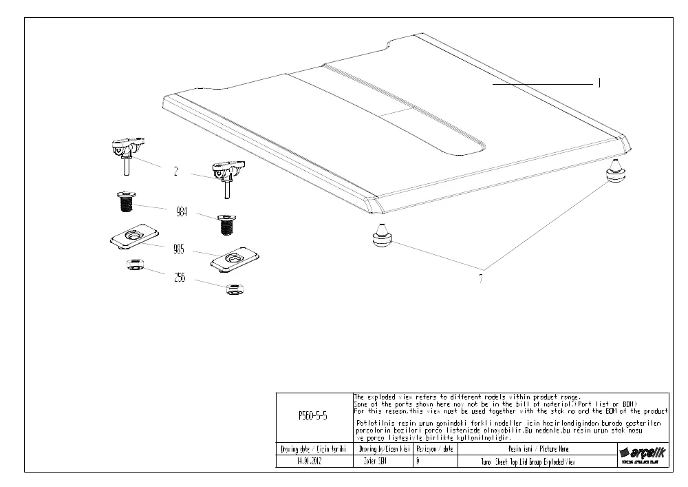 Vue éclatée BEKO FSG52000DW 7787187644