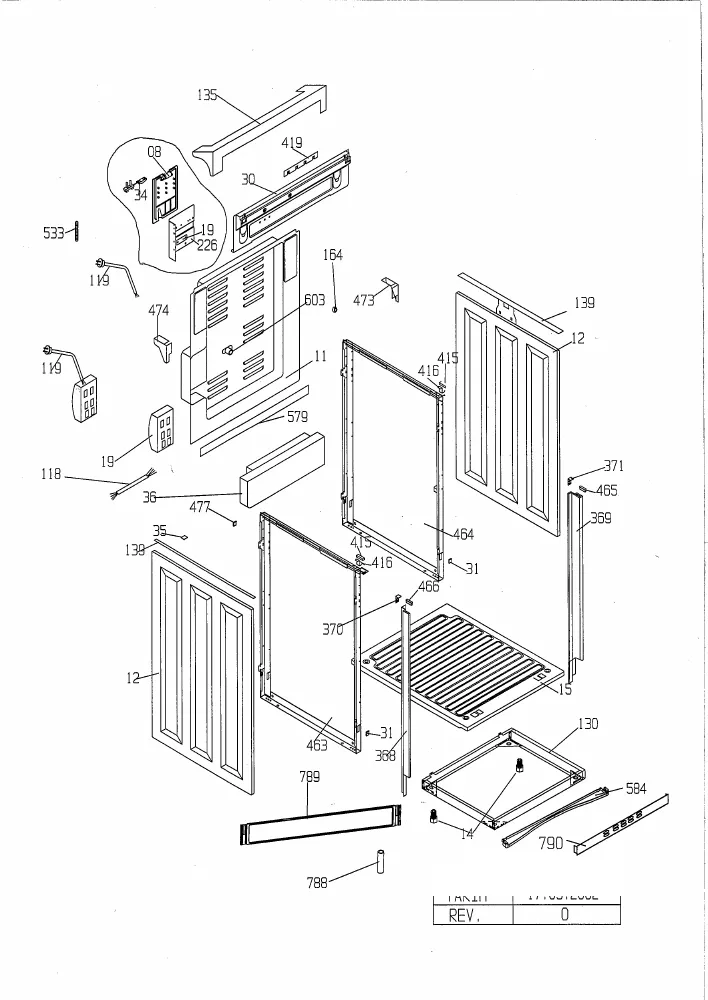 Vue éclatée BEKO CM68100 7713087615