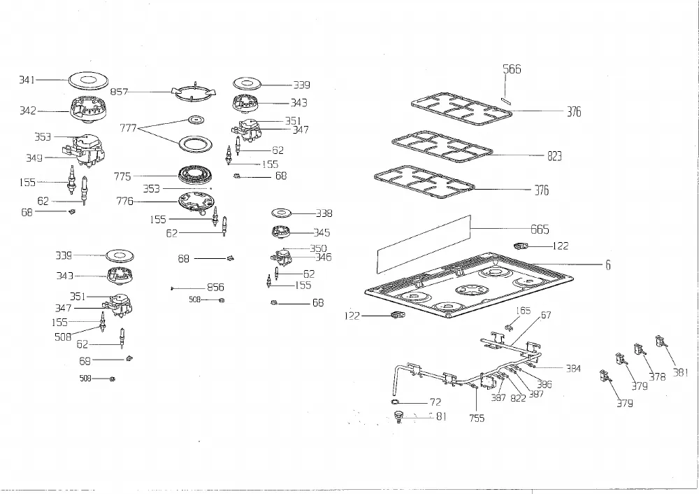 Vue éclatée BEKO GM15120DX 7757587610