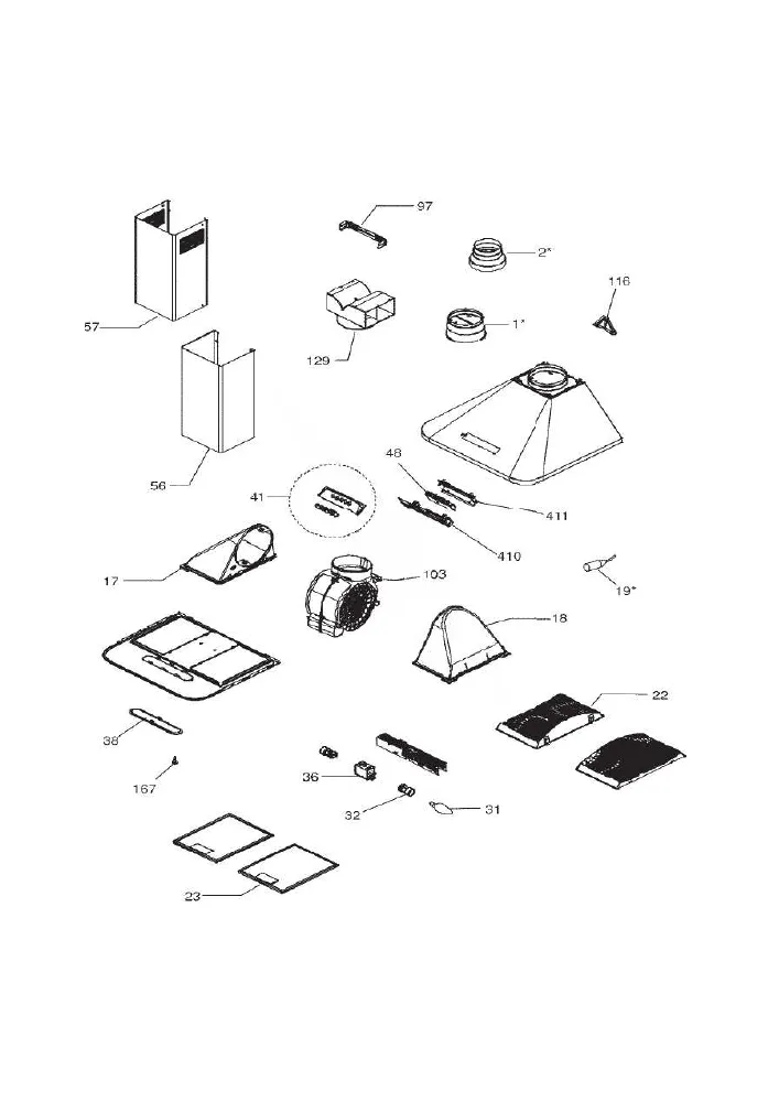 Vue éclatée HOTPOINT-ARISTON HES60IXAG 58041