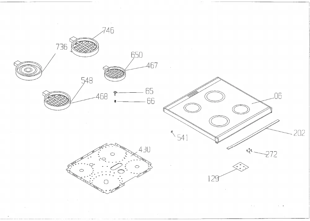 Vue éclatée BEKO BF5611C 7717887300