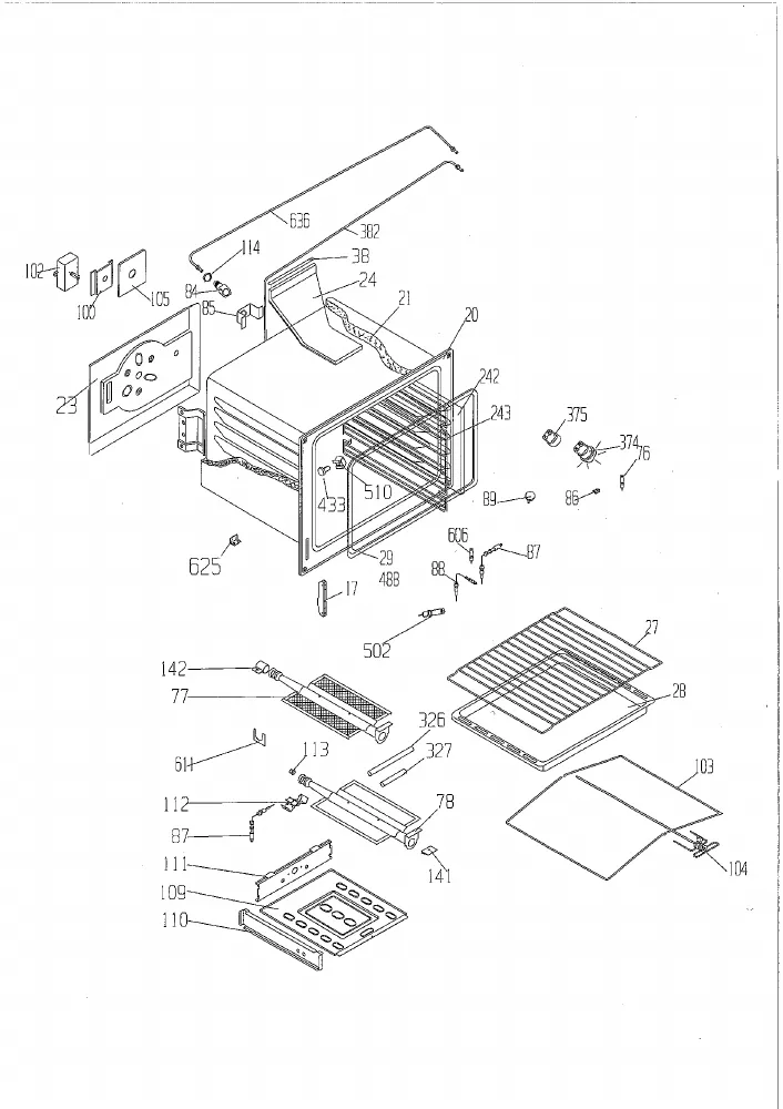 Vue éclatée BEKO CG51003G 7711787613