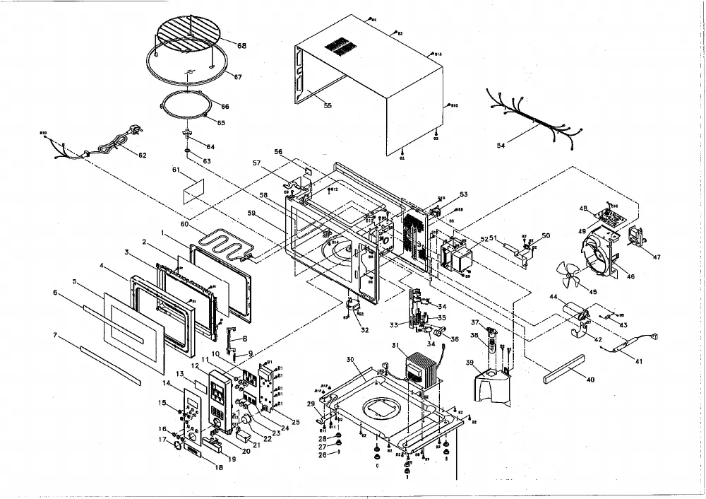 Vue éclatée BEKO MWB2510EX 8970863200