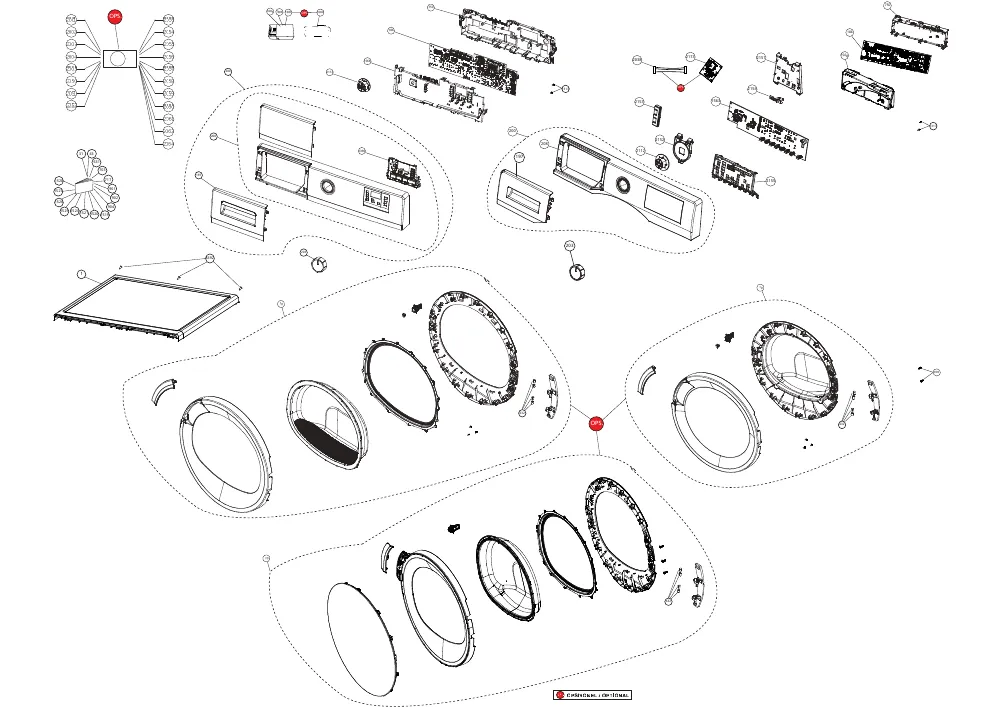 Vue éclatée BEKO DHP73W 7188301300
