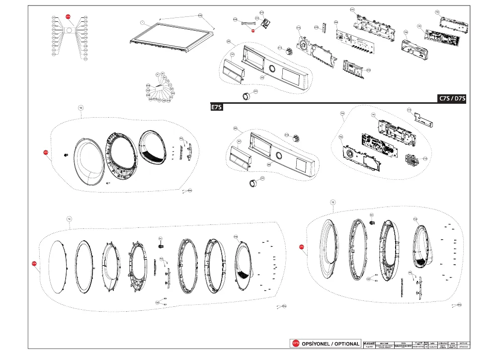 Vue éclatée BEKO D3H210393W 7188237930