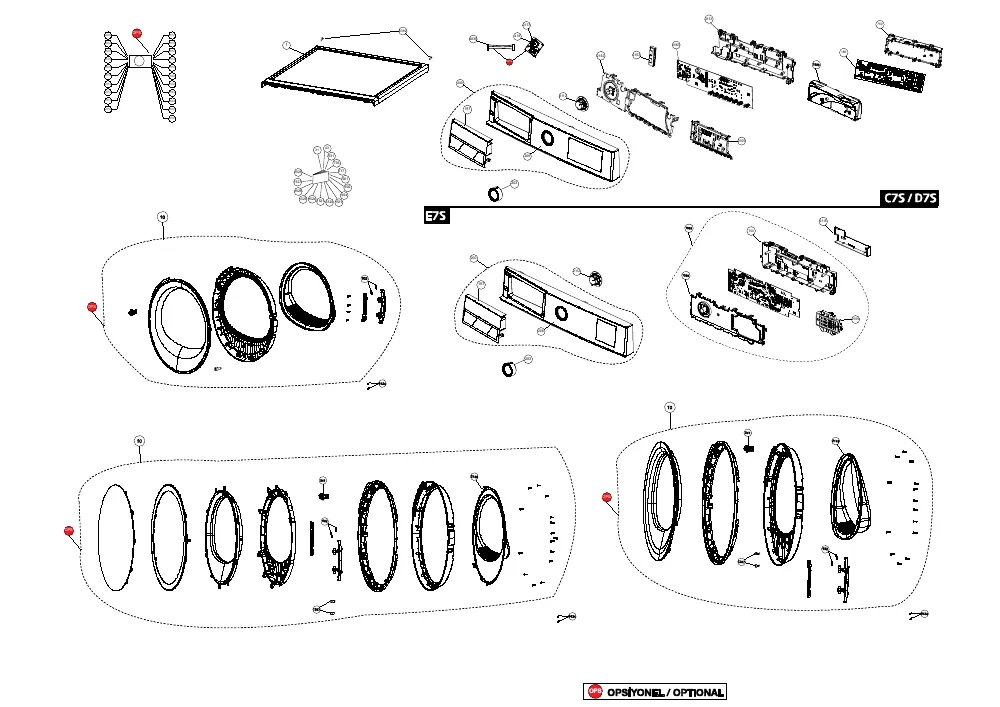 Vue éclatée BEKO D34H28393A 7188241890