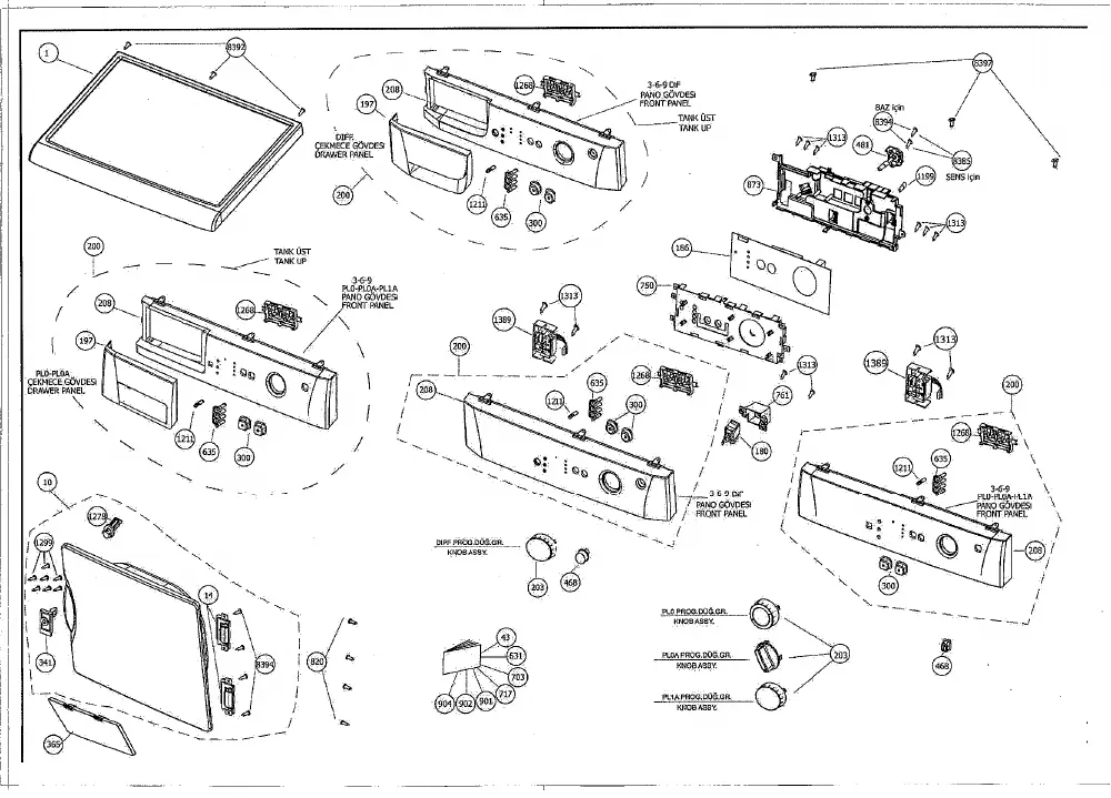 Vue éclatée BEKO DC2570 7188581100