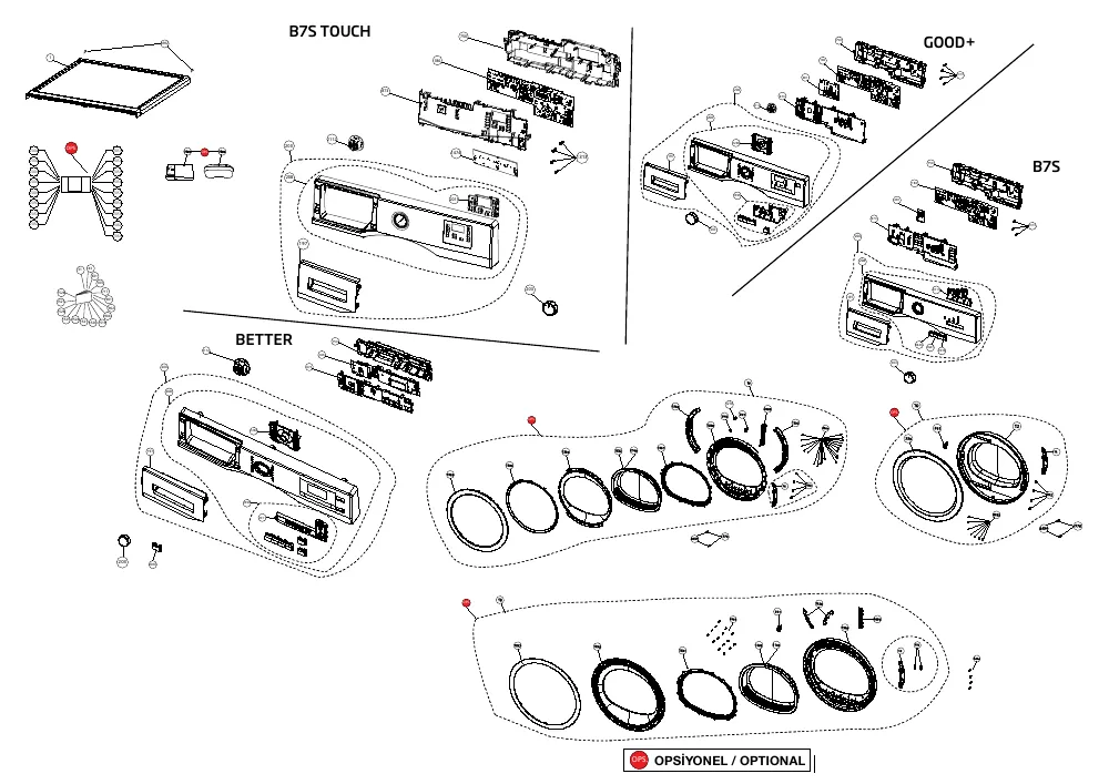 Vue éclatée BEKO DBED8GW 7182482270