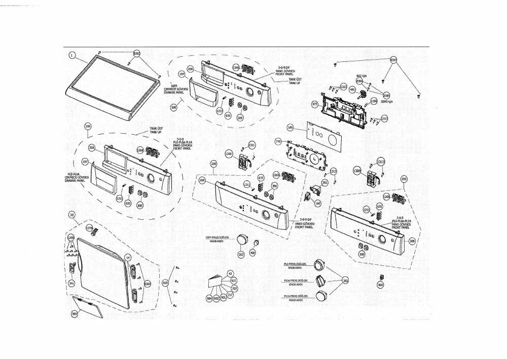 Vue éclatée BEKO DCU1560X 7181281300