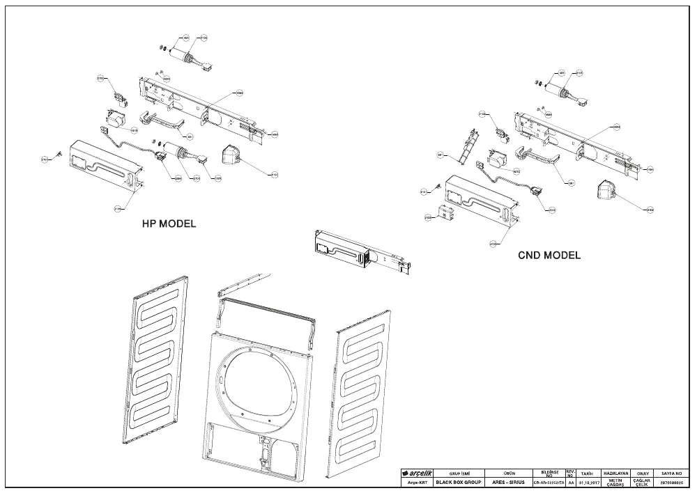 Vue éclatée BEKO SLP11WS1 7188286660