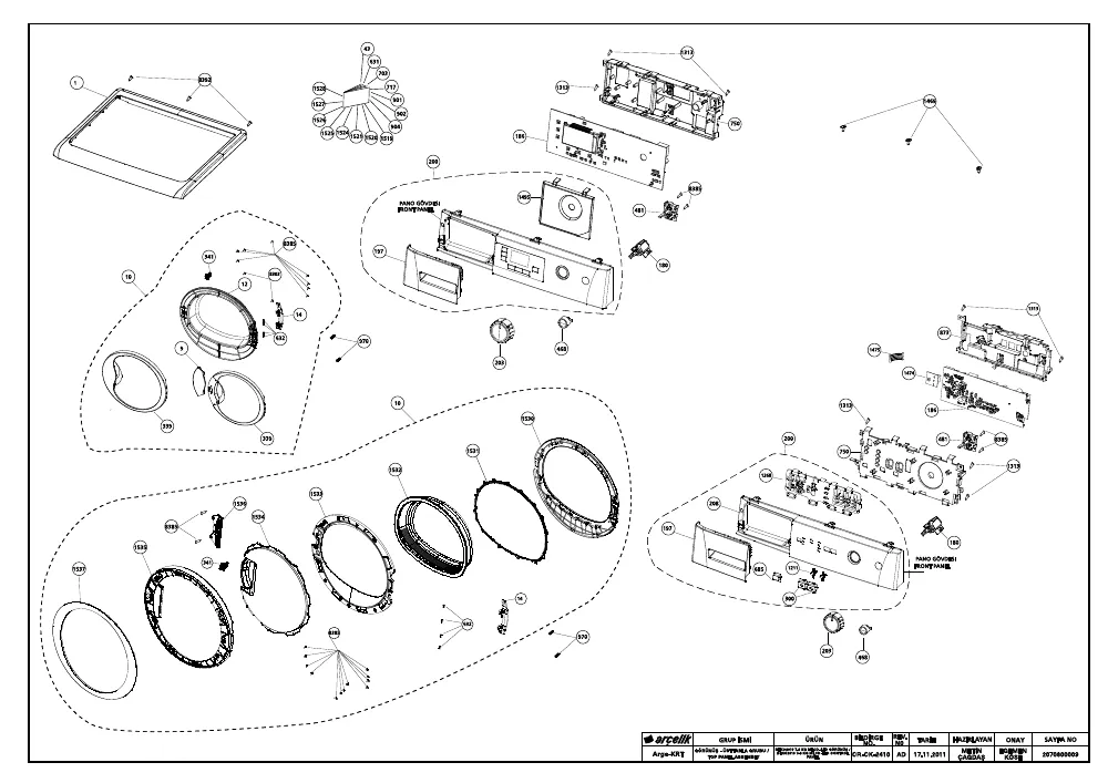 Vue éclatée BEKO DCU8331GX 7187841800