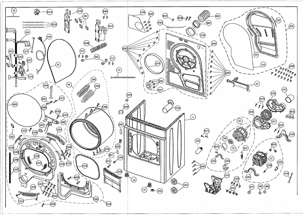 Vue éclatée BEKO DV2570X 7186481100