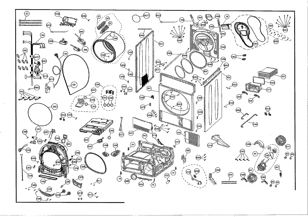 Vue éclatée BEKO DC7130S 7182541100