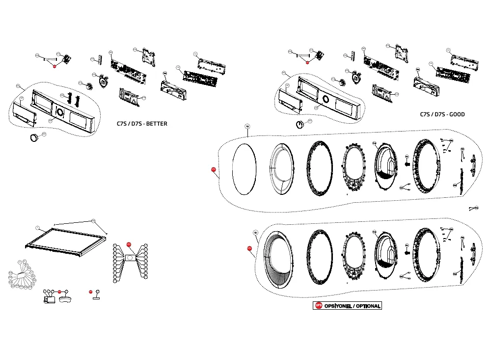 Vue éclatée BEKO B5T6122309W 7188287580