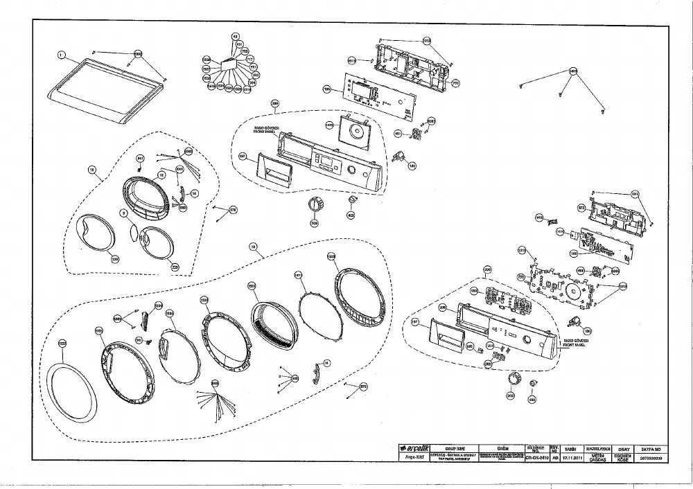 Vue éclatée BEKO DCU9330XS 7187781200