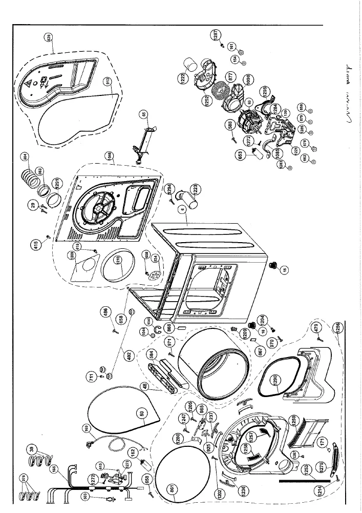 Vue éclatée BEKO DV1560X 7183481100