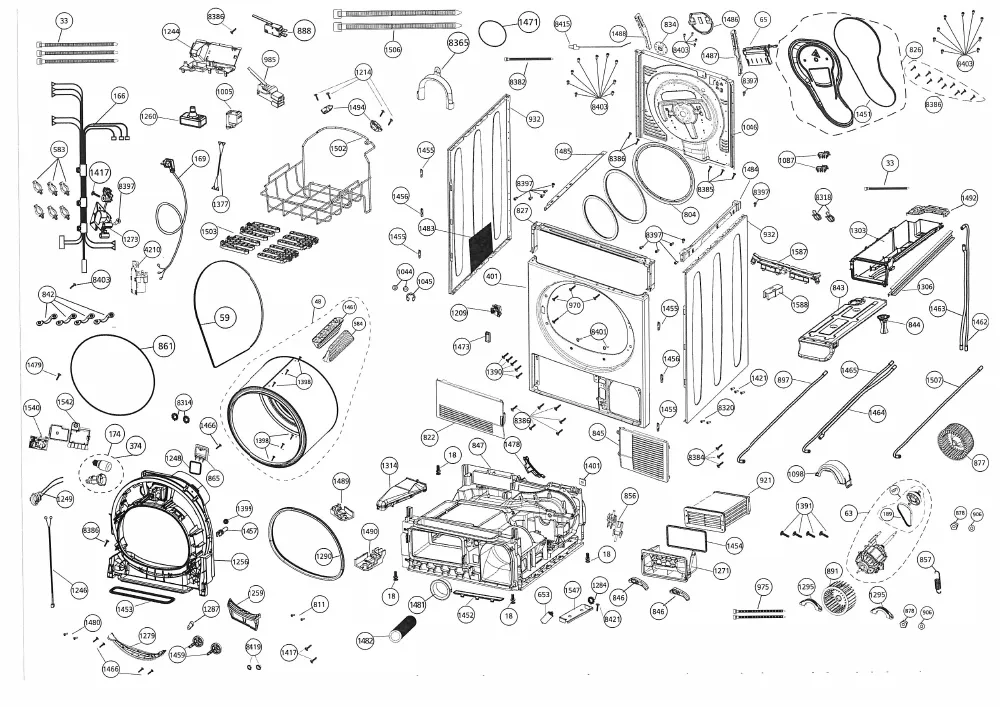 Vue éclatée BEKO DCU8430X 7187841900